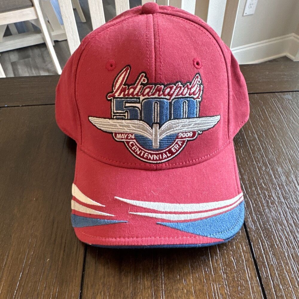 2009 Indianapolis 500 Centennial Era Hat Cap Indy 500 IMS Racing Adjustable Red